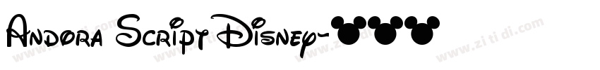 Andora Script Disney字体转换 Andora Script Disney字体转换